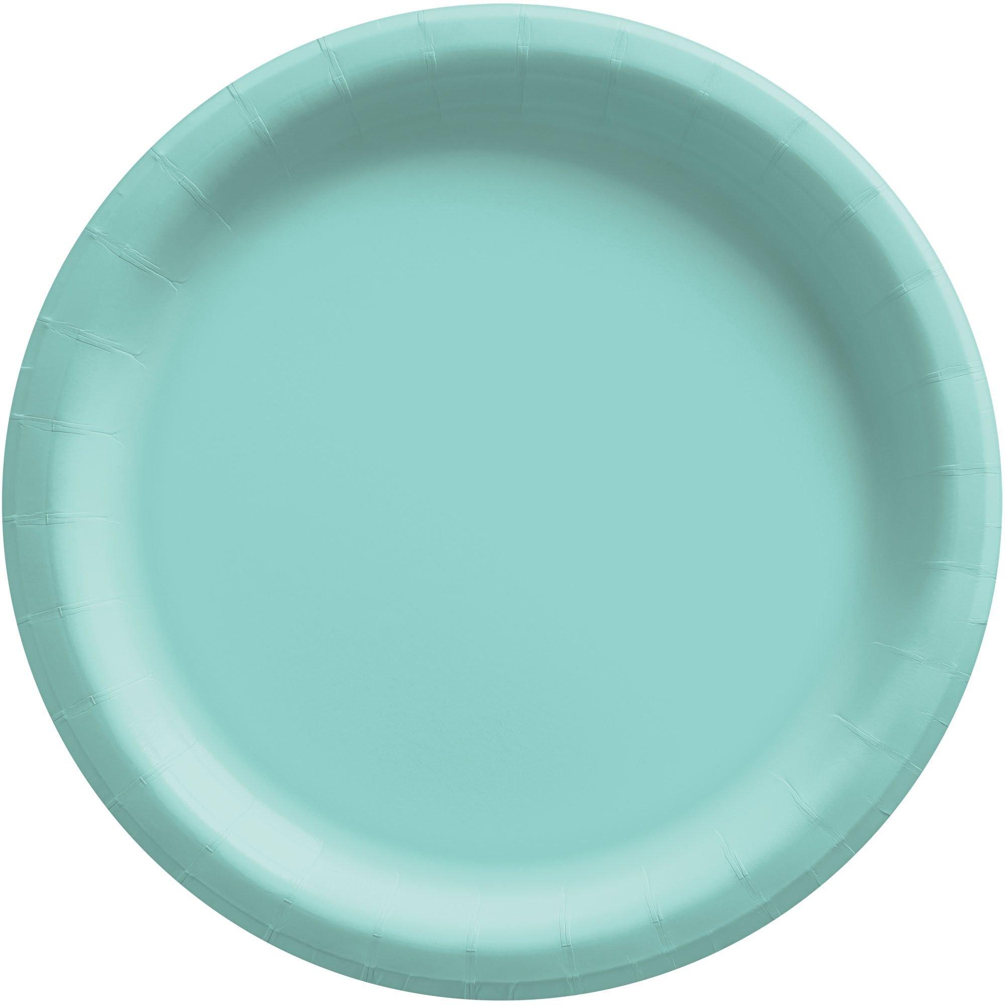 Robin's Egg Blue Extra Sturdy Paper Dinner Plates, 10in, 50ct Party City